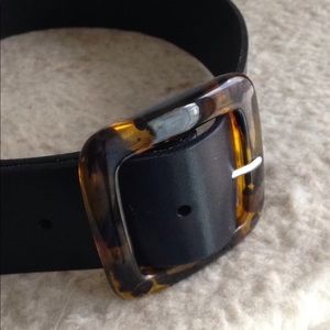 Anthropologie Black Leather Belt